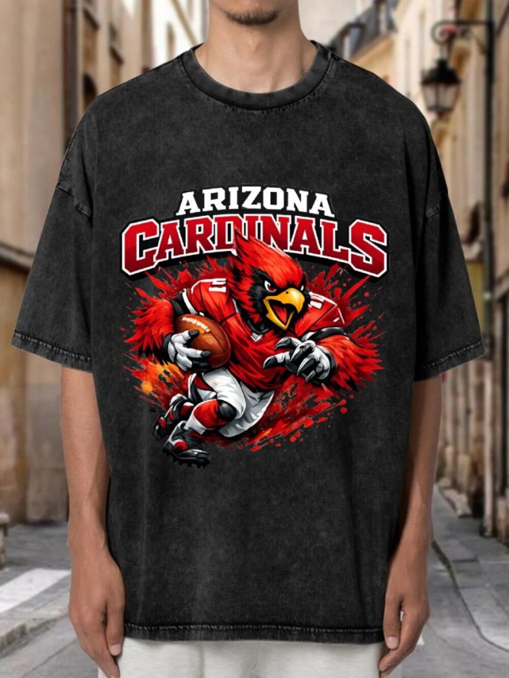 Arizona Cardinals Mascot Football Streetwear T-shirt MD2DP3Z2M801